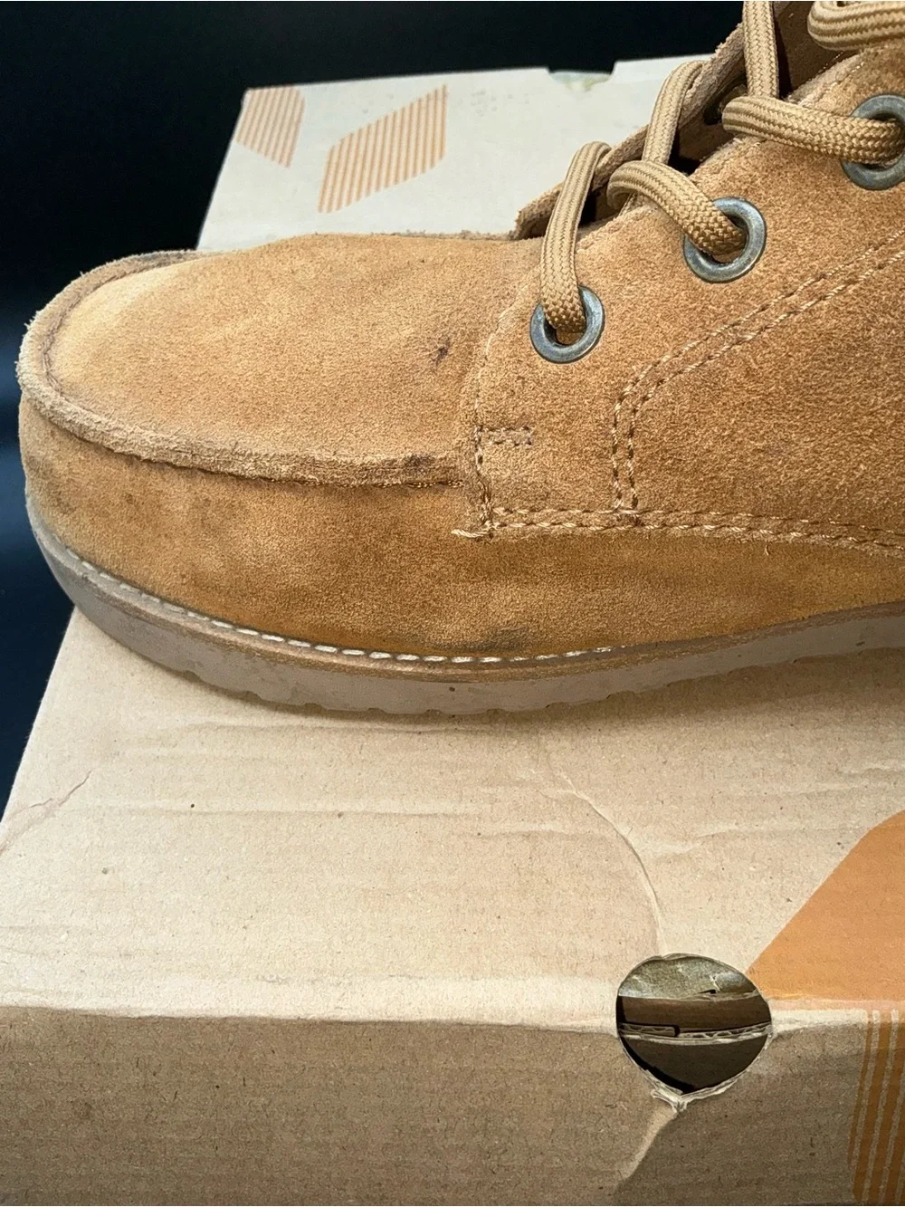 Koolaburra Chestnut Brown Suede Moccasin-Style Boots See Photo For Details